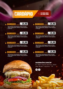 Cardápio Virtual Burgers Delivery
