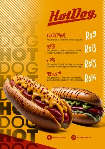 Cardápio Digital Online para Hot Dogs, Lanches e Batata Recheadas