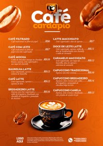 Cardápio Digital Cafeteria de Café Doces e Bolos