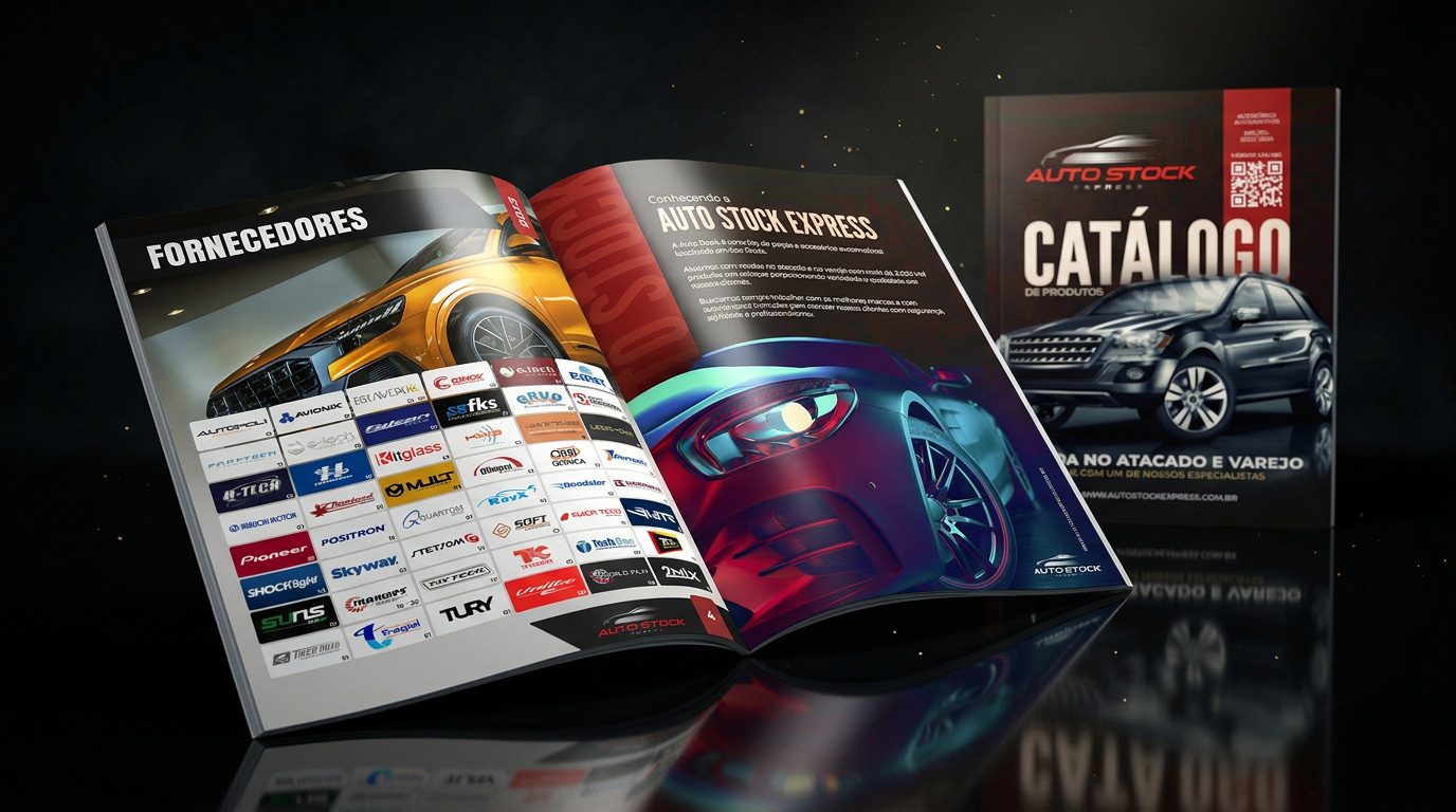 Catálogo comercial para empresas com design estratégico