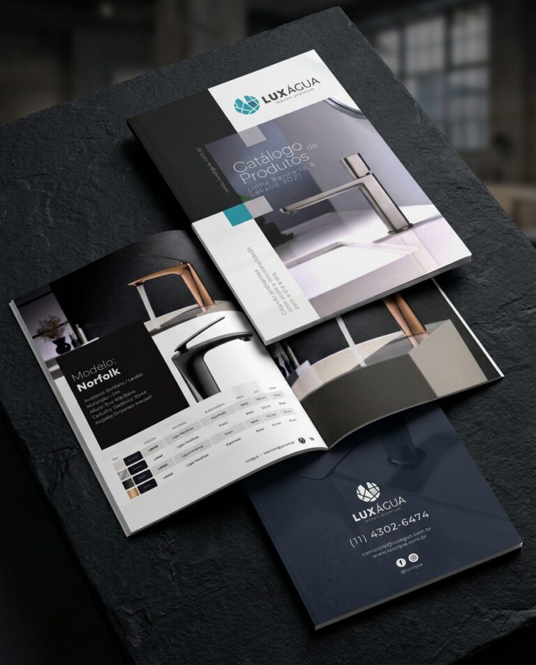 Catálogo para distribuidora com organização de itens e categorias