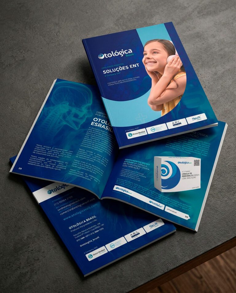 Exemplo de catálogo digital para empresas com design limpo