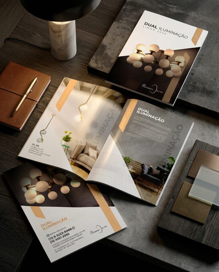 Apresentação de produtos em catálogo profissional