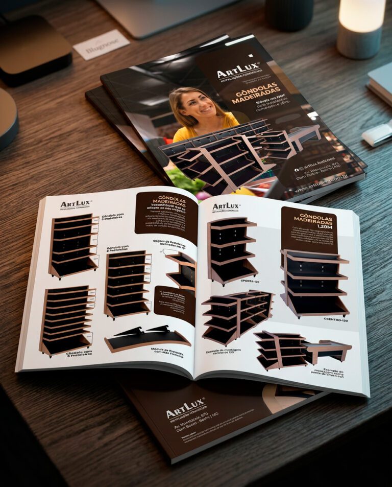 Catálogo em PDF com apresentação clara de produtos