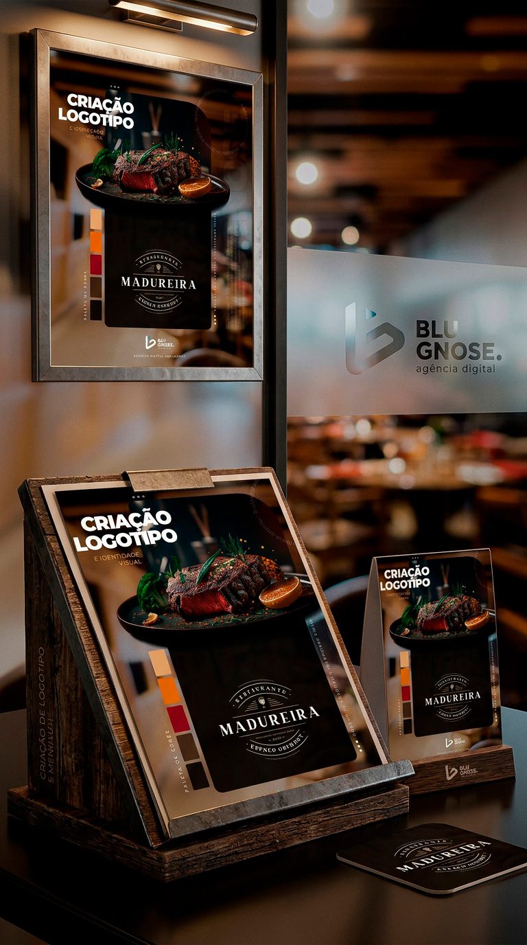 Design gráfico para materiais comerciais e impressos