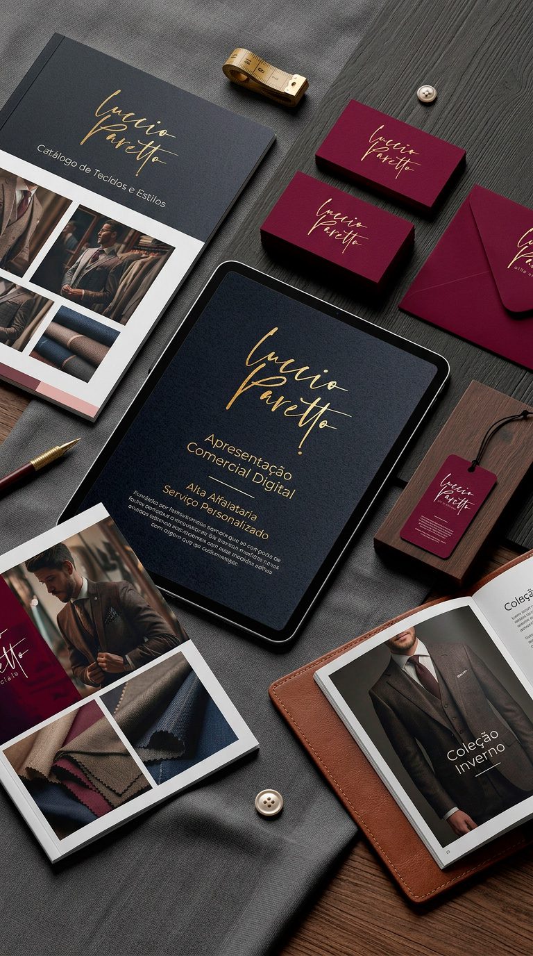 design de apresentação corporativa com estrutura clara