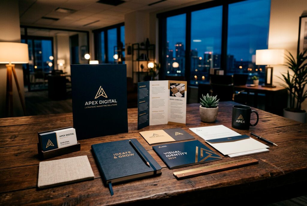 material comercial estratégico para comunicação empresarial
