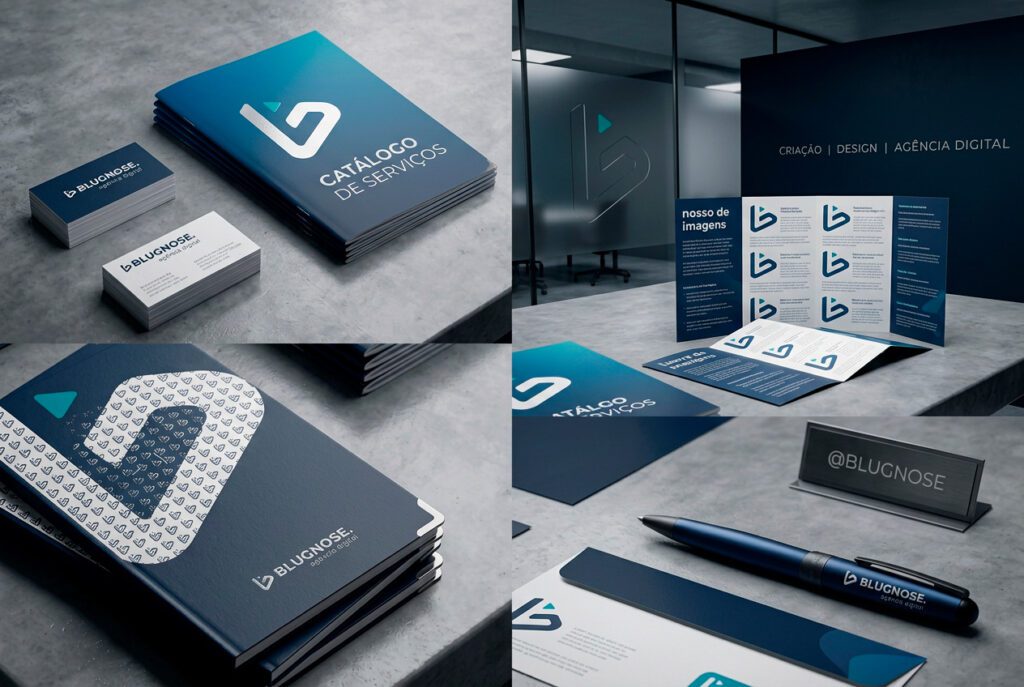 Material gráfico profissional desenvolvido para eventos corporativos