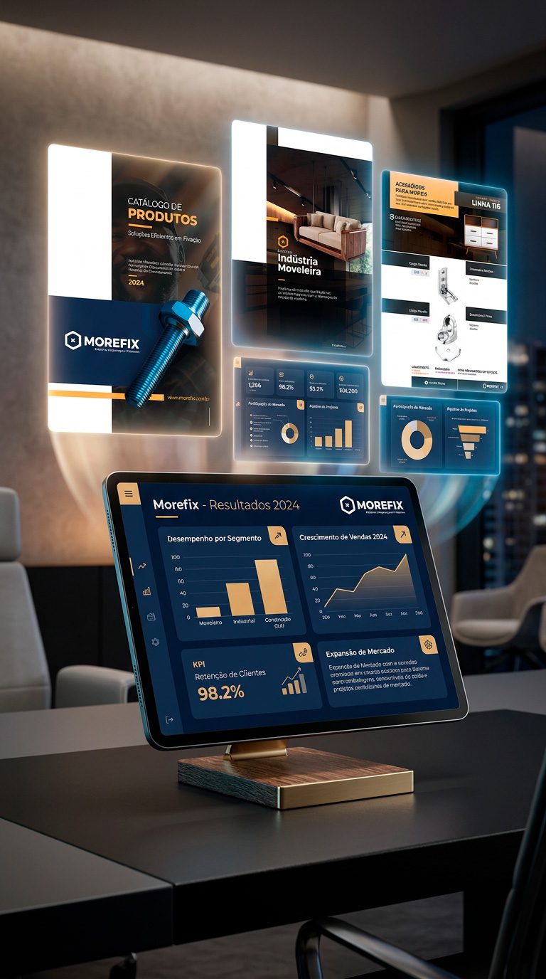 Apresentação com narrativa visual estratégica para empresas