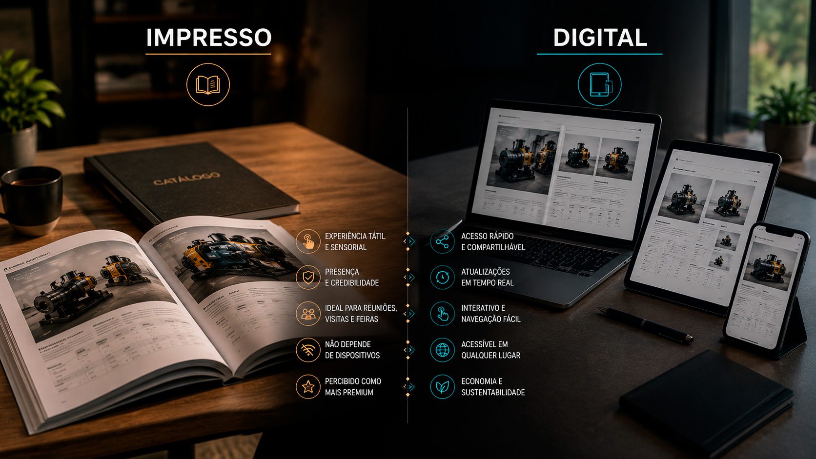 As diferenças práticas entre o catálogo digital e o catálogo impresso