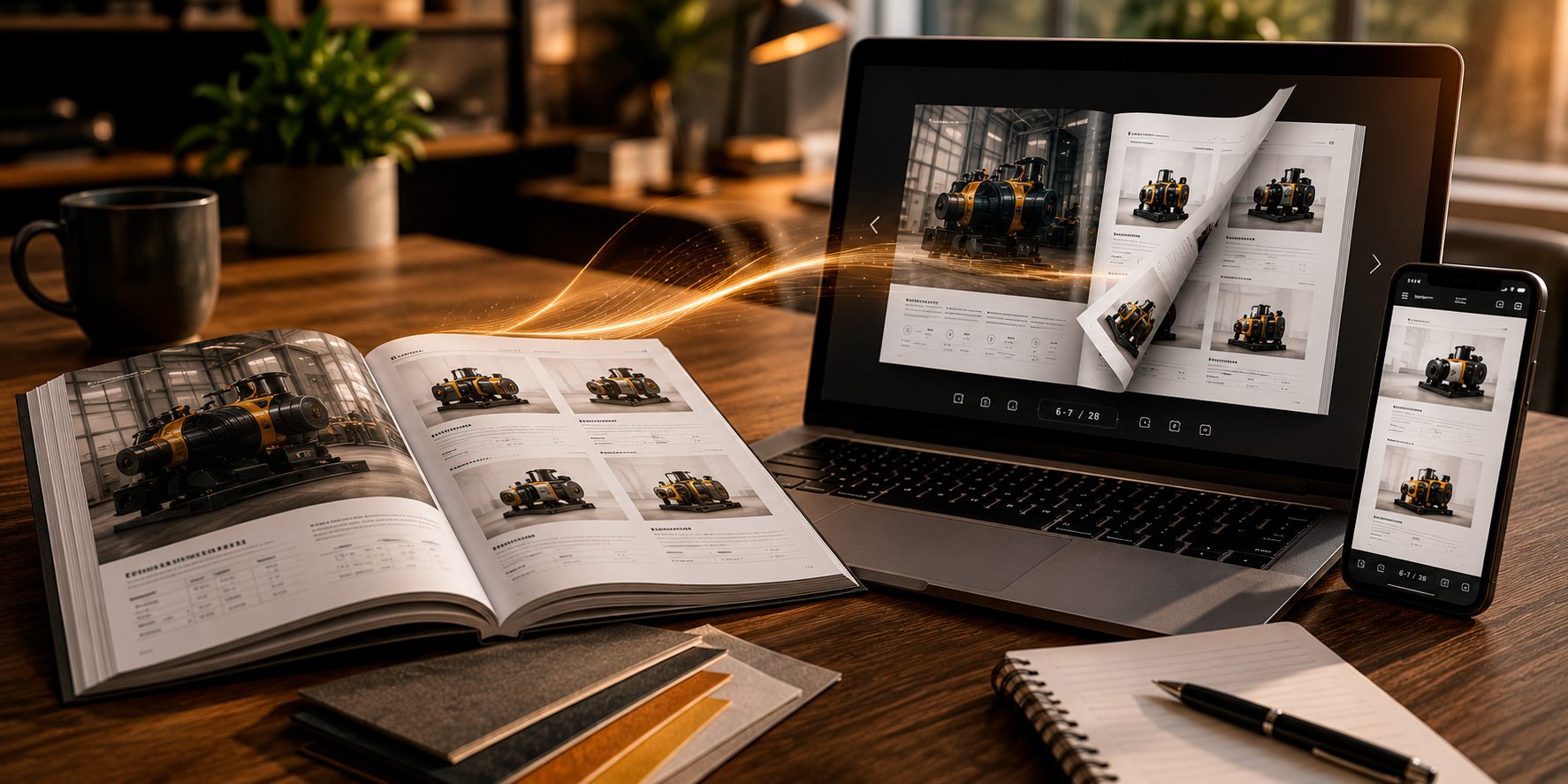 O catalogo de produtos digital no formato flipbook e o melhor dos dois mundos​